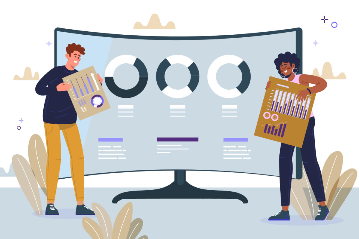 Competitive Analysis Vector Image