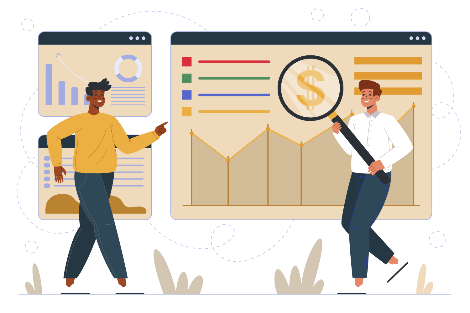 Competitive Analysis Vector Image