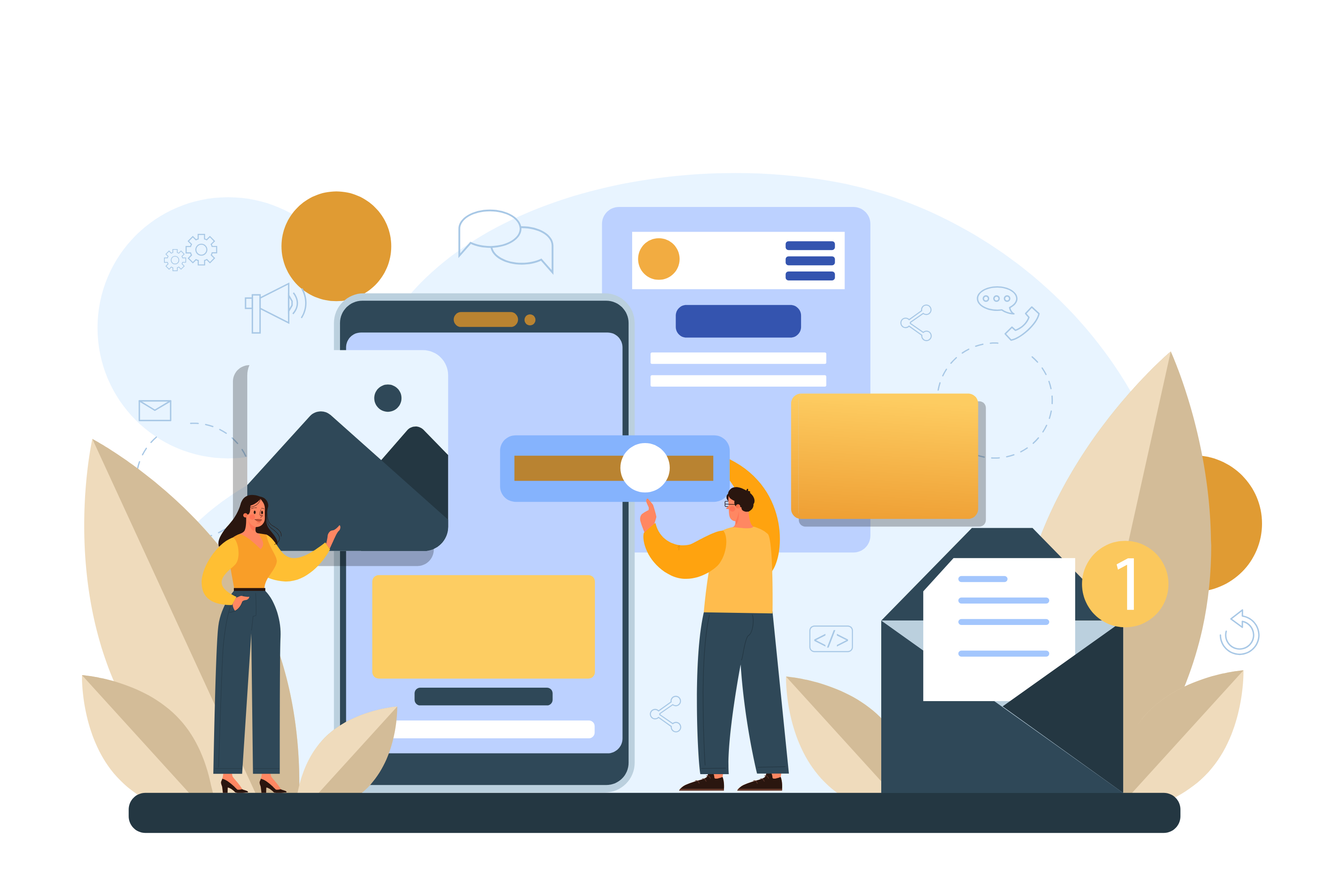 Content Syndication Vector Image