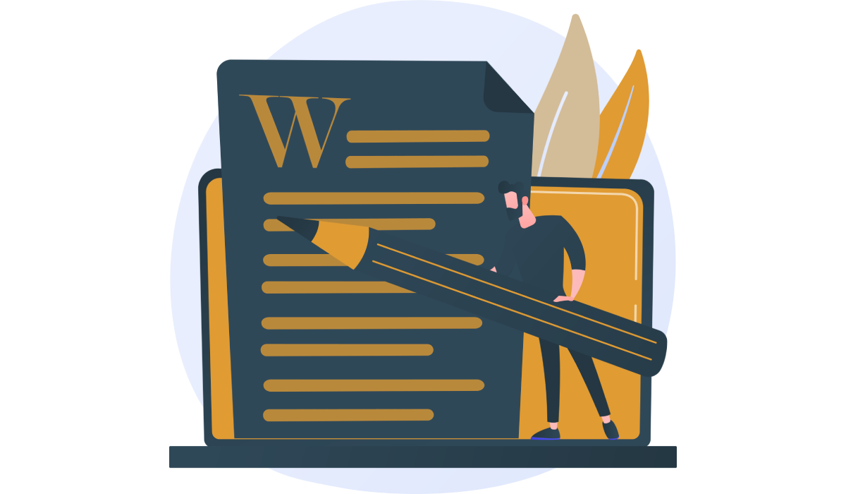 Content Writing Vector Image