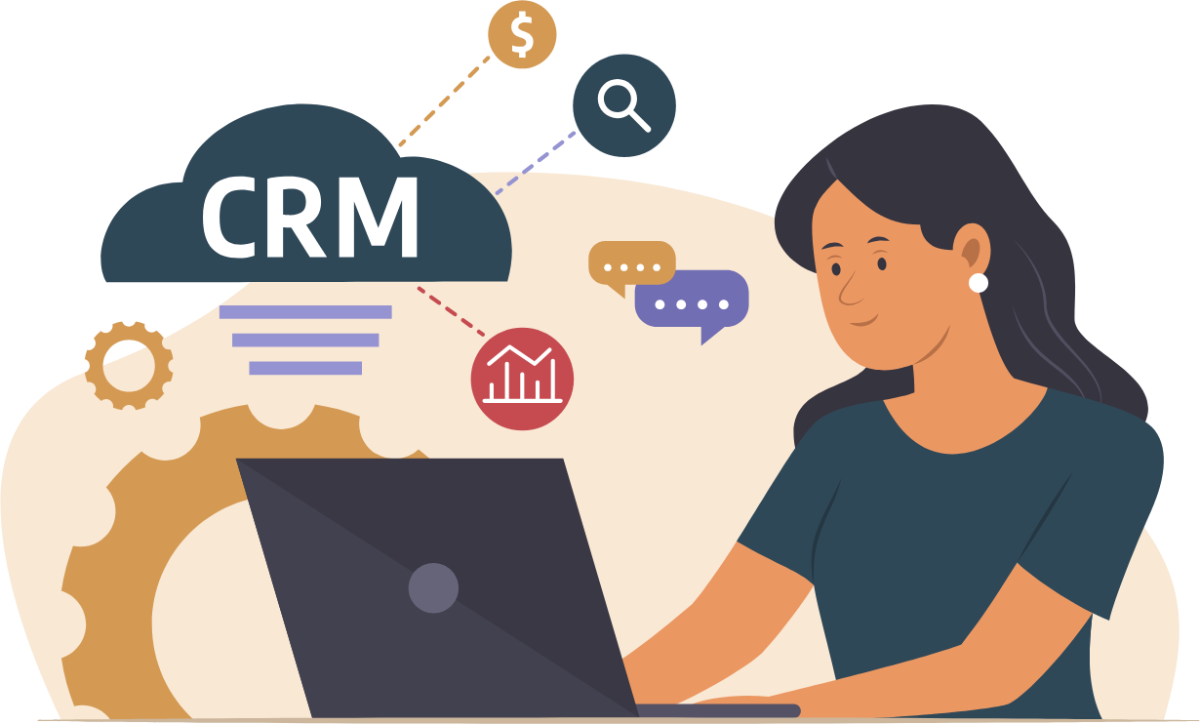 CRM Development Vector Image