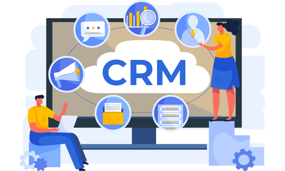 CRM Development Vector Image