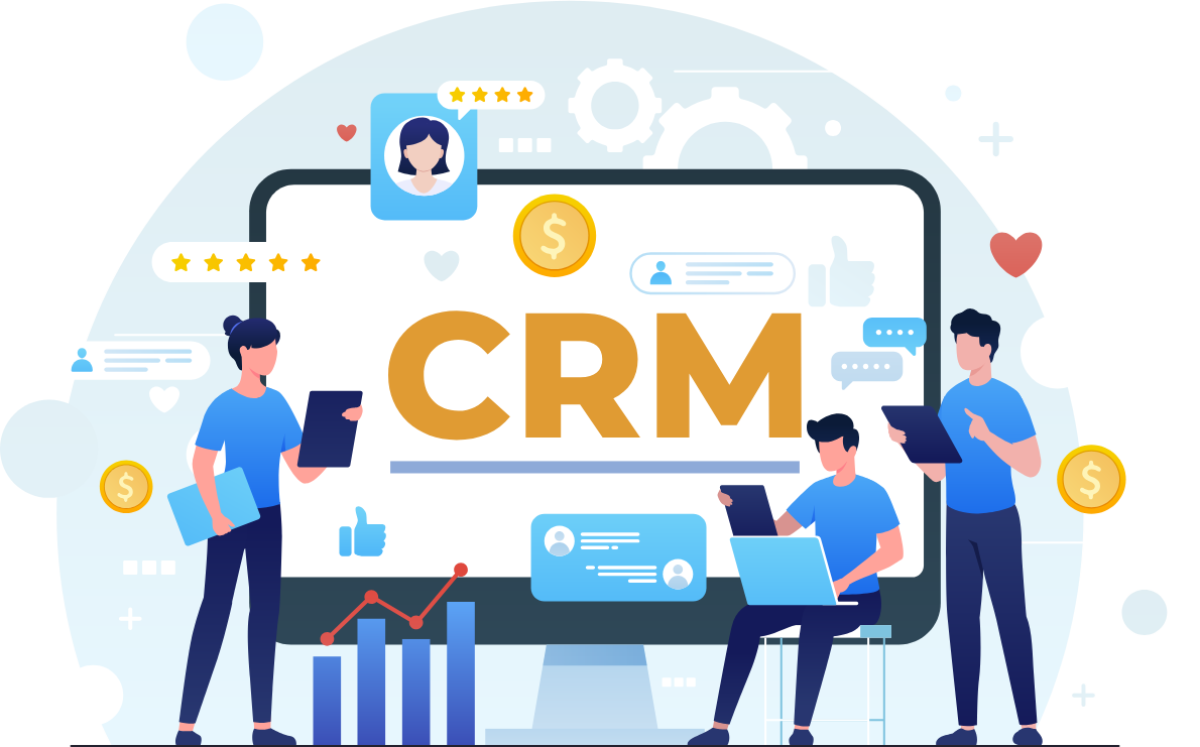 CRM Development Vector Image