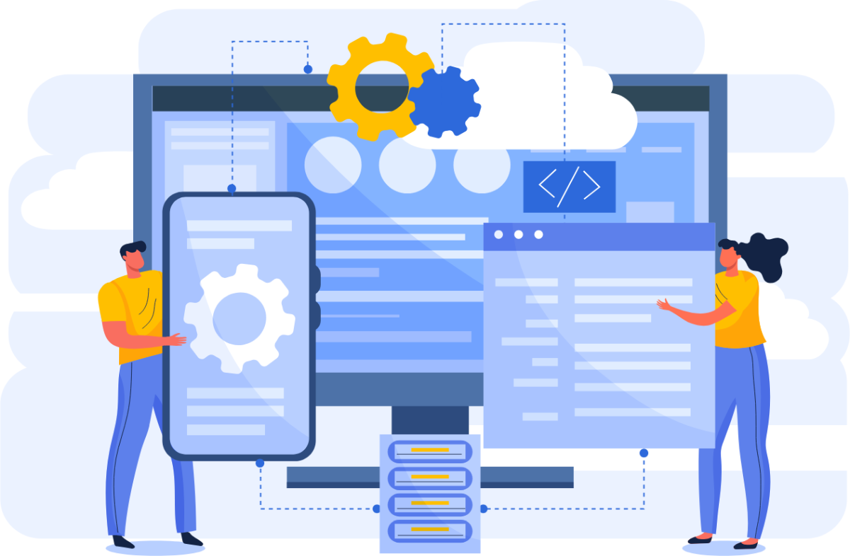 Custom Software Development Vector Image
