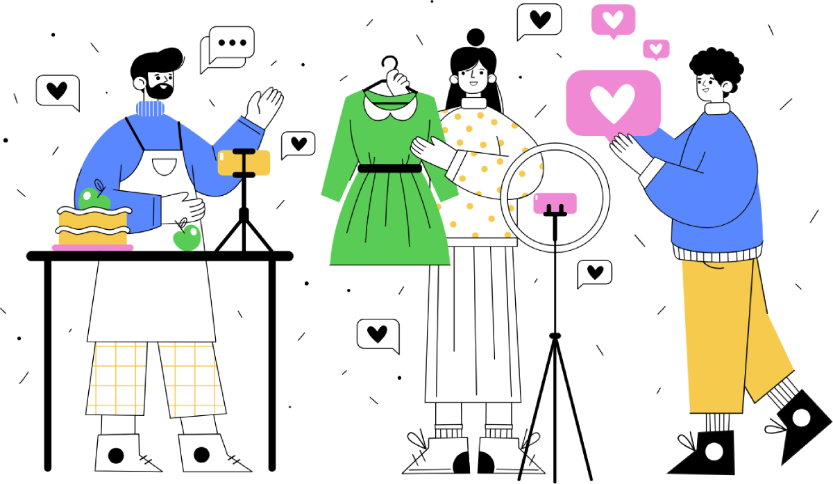 Influencer Marketing Vector Image
