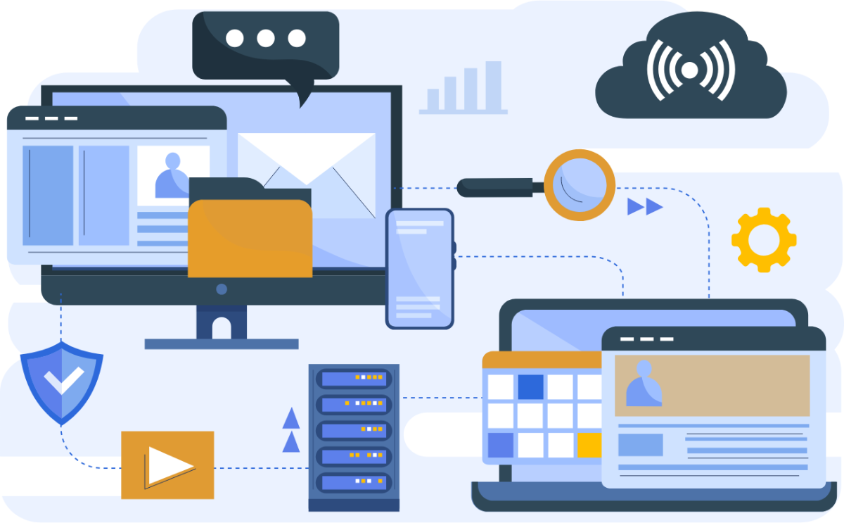 Network Management Vector Image